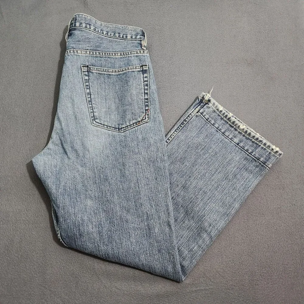 Vtg Banana Republic Jeans Men 34X30(28) Straight Leg Button Fly